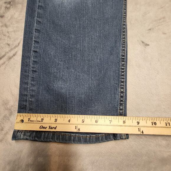 Levis 505 Jeans Mens 36x28 Blue Denim Straight Fit Stretch Classic 5 Pocket - Picture 6 of 10